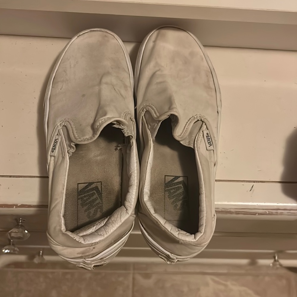 white platform vans